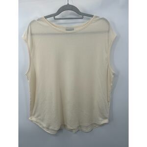 Varley Women’s Sleeveless Tank Basic Oversized Top Size Large Egret